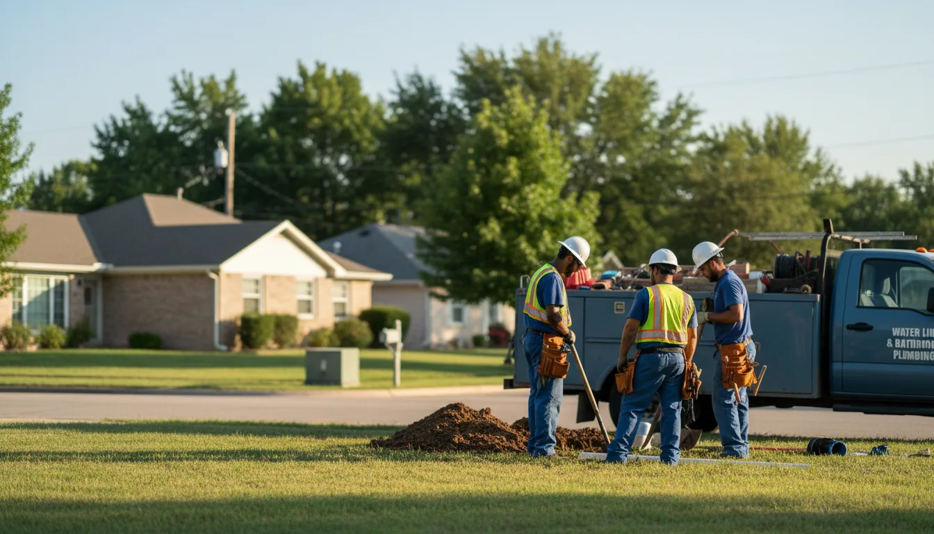 Residential water line and bathroom plumbing service in Nogal, NM